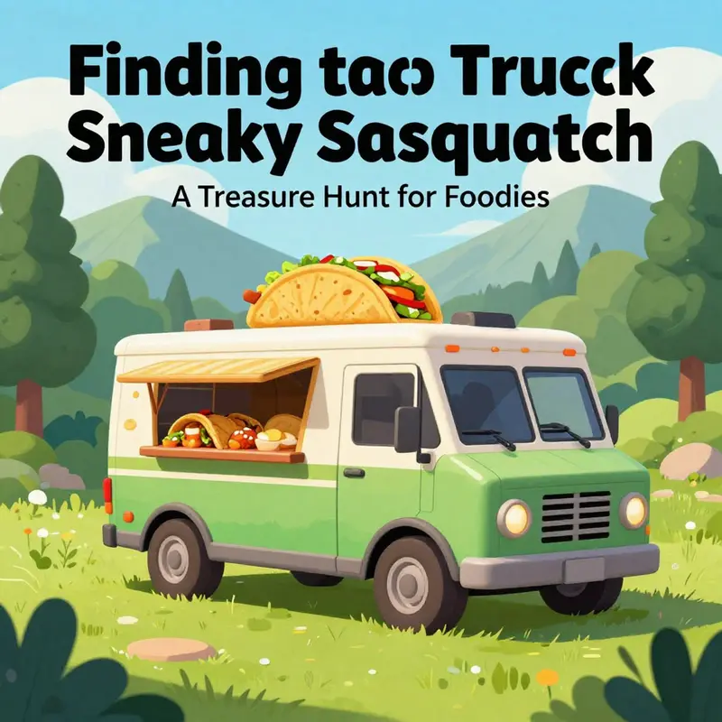 A colorful representation of the taco truck in Sneaky Sasquatch, set against an adventurous backdrop.