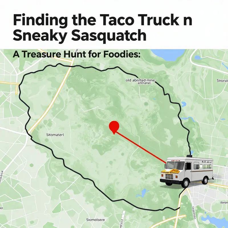 The exact location of the taco truck in Sneaky Sasquatch, nestled by the riverside.