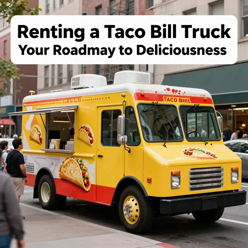 A food truck longing for the Taco Bell brand in a busy downtown neighborhood.