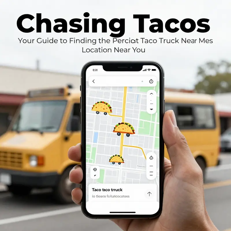 Utilizing location services to find taco trucks nearby.