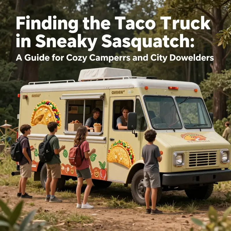 The taco truck at Ridgeview Campground, your gateway to delightful quests and interactions.