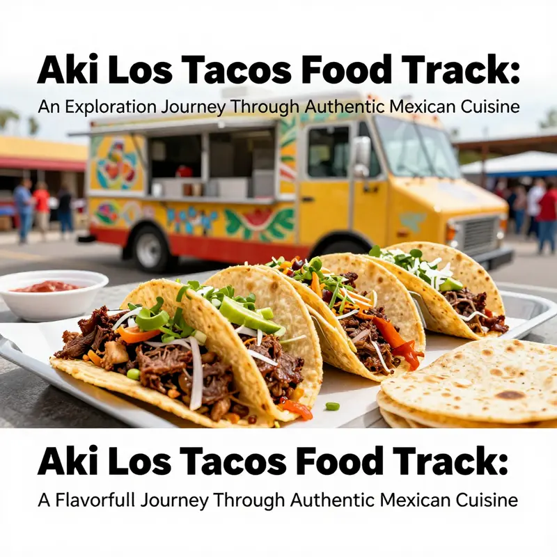 An enticing selection of authentic Mexican tacos served from Aki Los Tacos food truck, highlighting the variety and quality of ingredients.