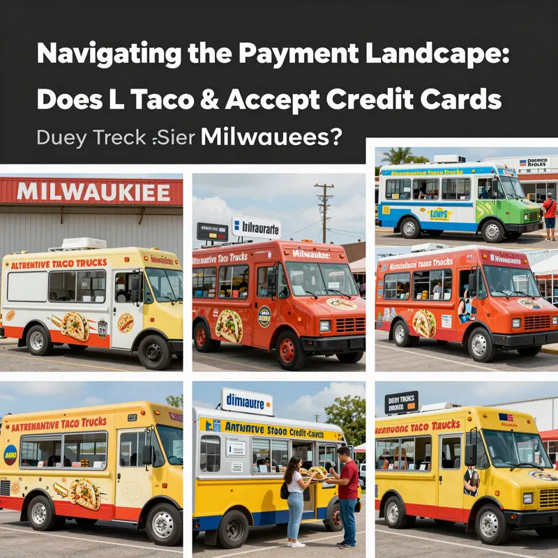 Customers at L Taco Truck waiting to place their orders and check payment options.
