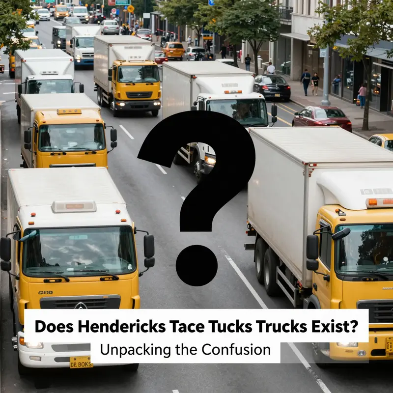 A visual representation of the confusion surrounding the existence of Hendericks Tace Trucks.