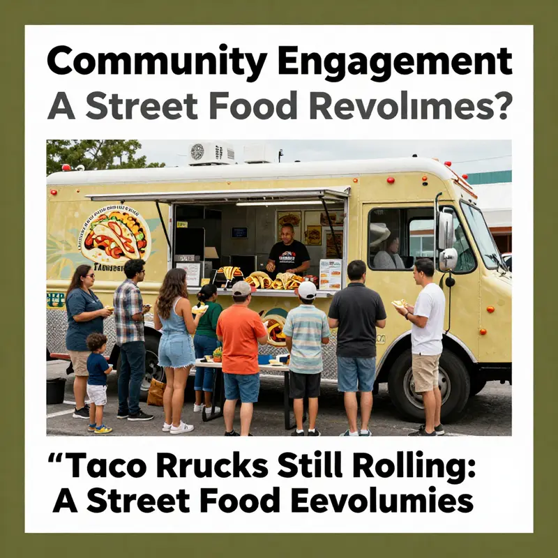 A vibrant taco truck serving great food and fostering cultural connections in a bustling urban environment.
