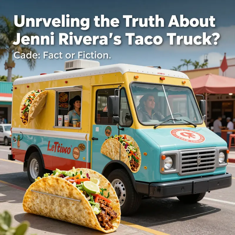 An inviting taco truck parked in a lively environment, showcasing colorful tacos and a joyful crowd, highlighting Latino cultural pride.