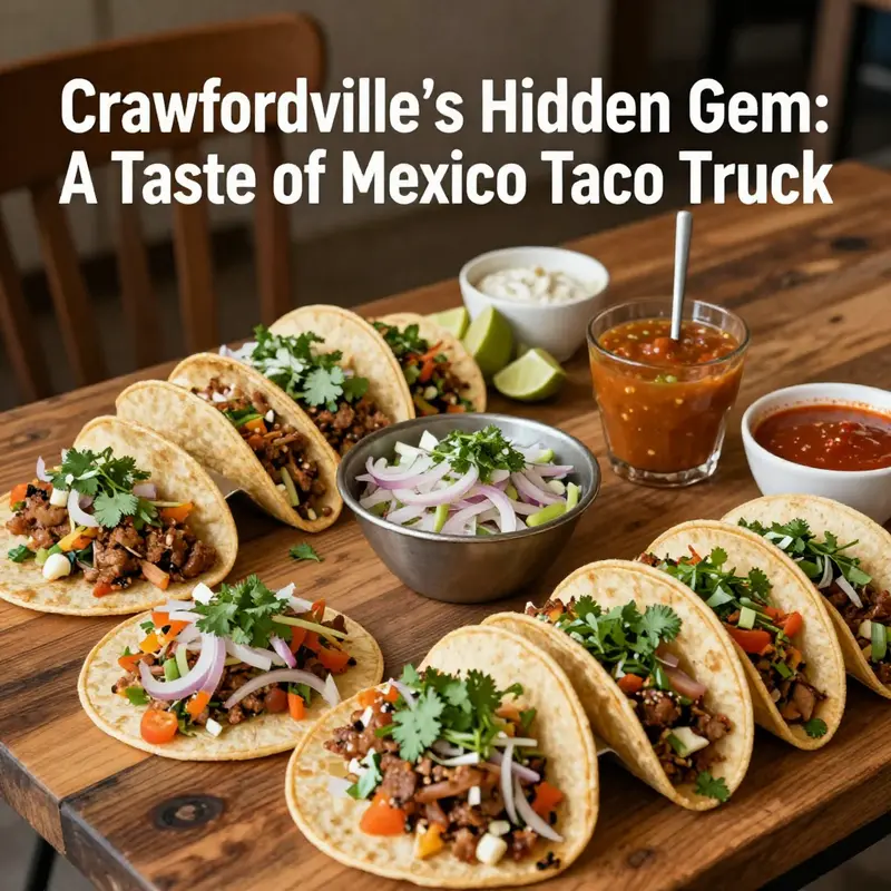 An array of delectable tacos served from A Taste of Mexico Taco Truck, highlighting the rich flavors and fresh ingredients.