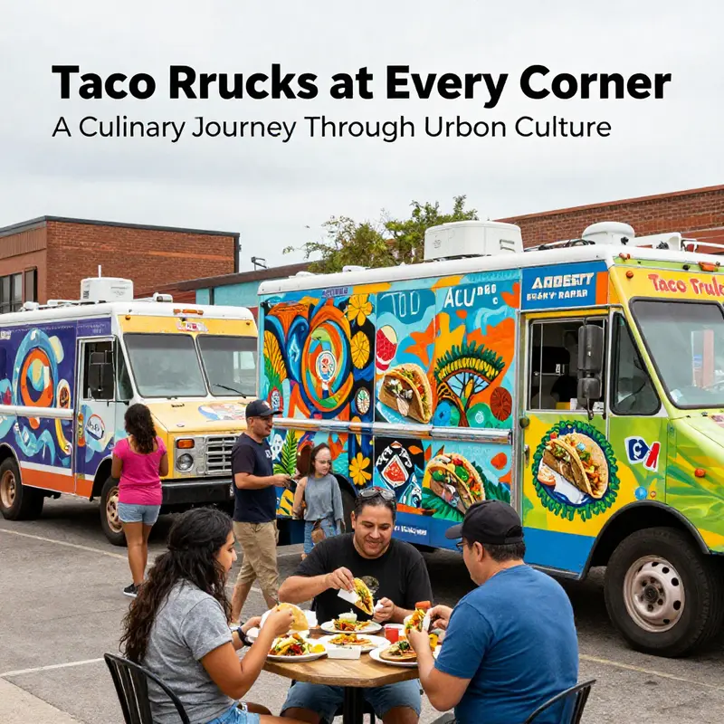 The lively atmosphere of Austin, showcasing the cultural richness brought by taco trucks.