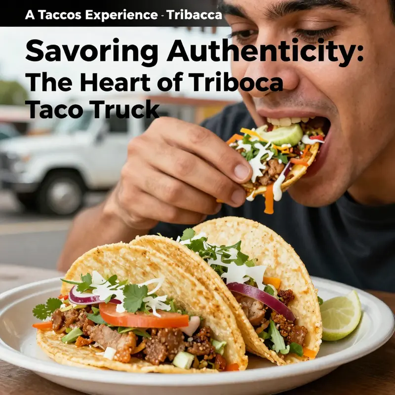 A bustling scene at Tribeca Taco Truck, highlighting its delicious offerings.