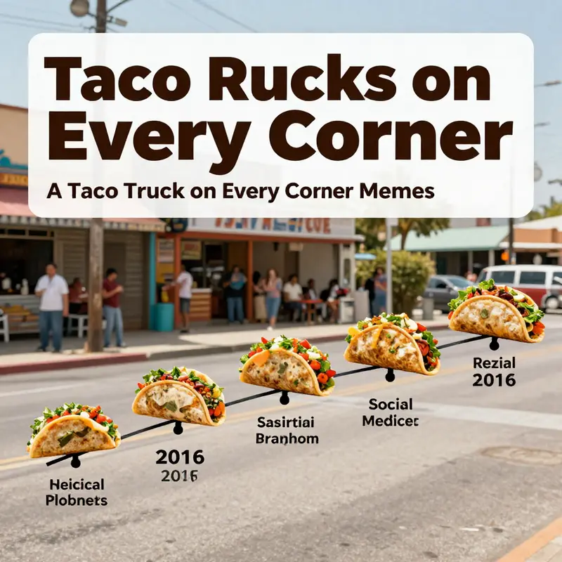 A vibrant depiction of taco trucks as cultural symbols in urban environments.