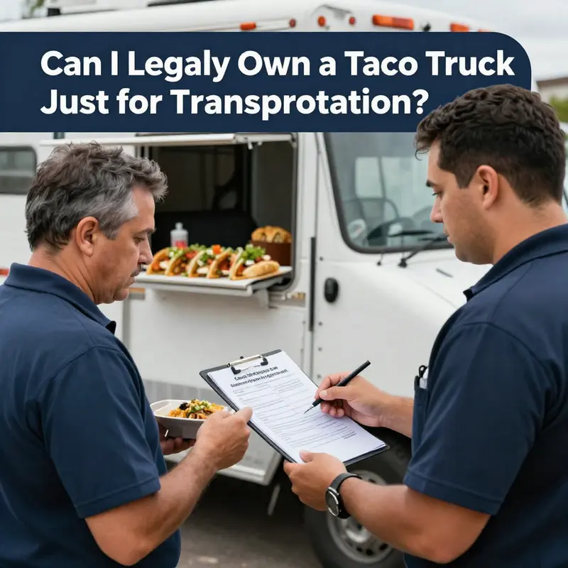 A taco truck owner navigates the vehicle registration process.