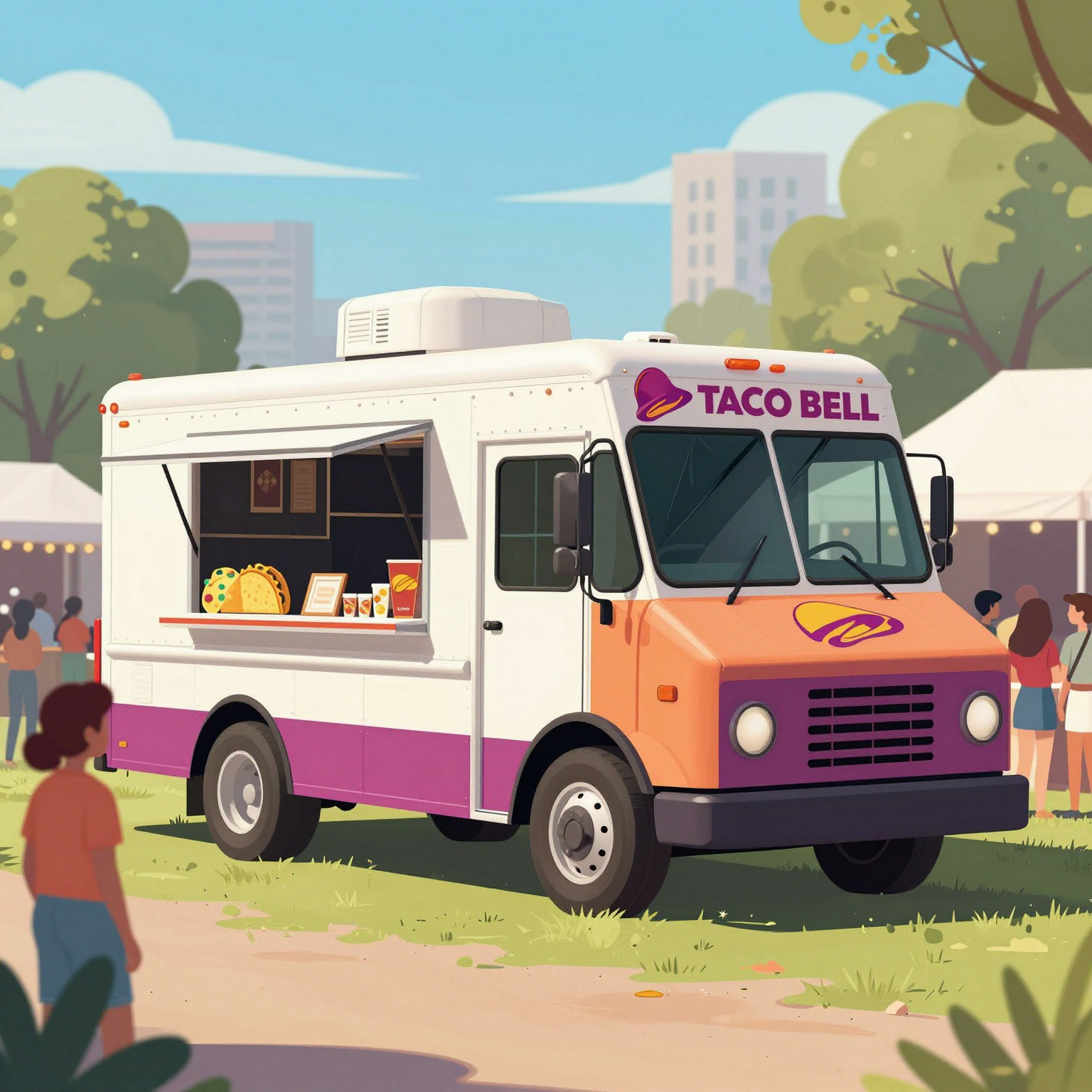 Taco Bell Food Truck Illustration