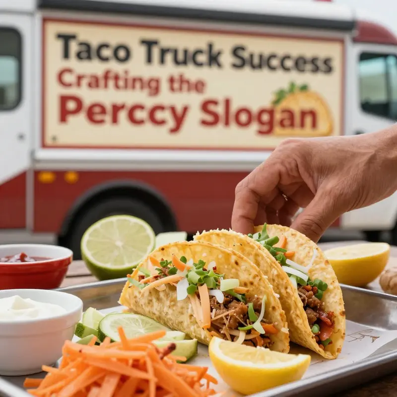 A vibrant brainstorming session for catchy taco truck slogans, showcasing creativity and collaboration.