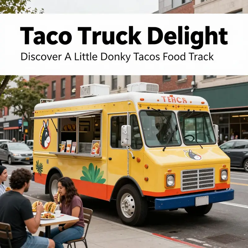 A lively scene of the taco food truck drawing in eager customers, showcasing the brand’s vibrant appeal.
