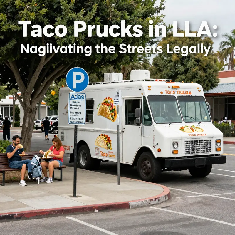 Taco trucks navigating the regulatory landscape of LA.