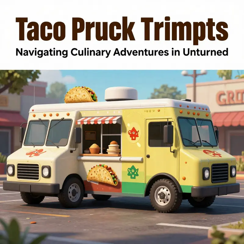 An imagined taco truck in Unturned, serving the whimsical and diverse community of the game.