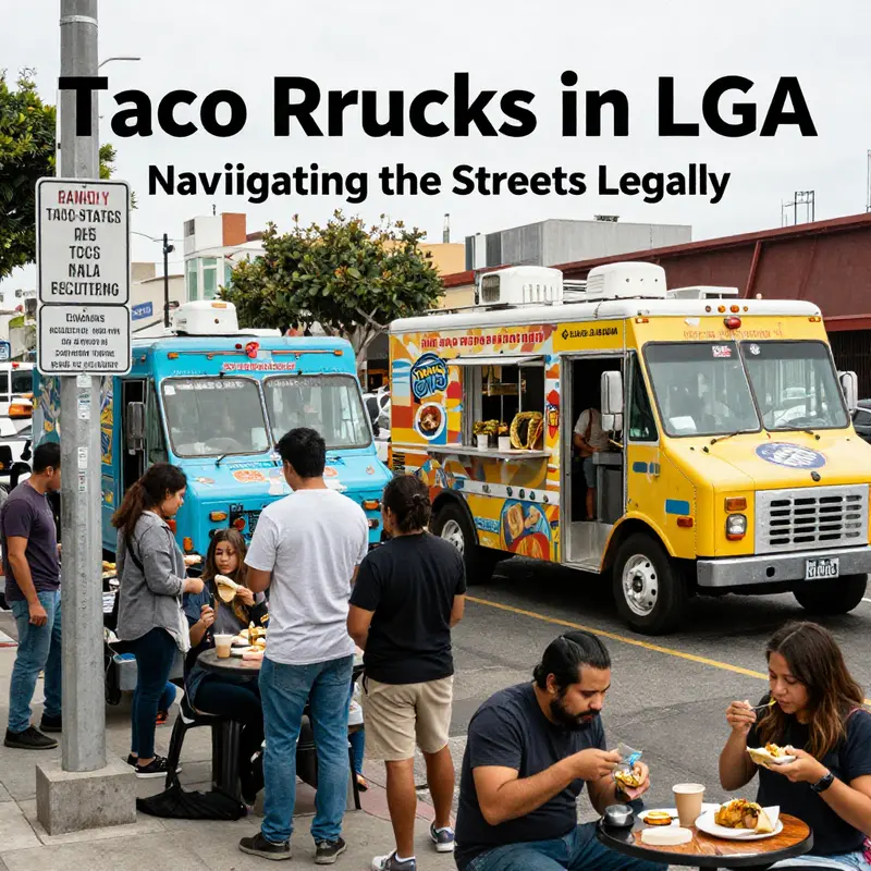Taco trucks navigating the regulatory landscape of LA.