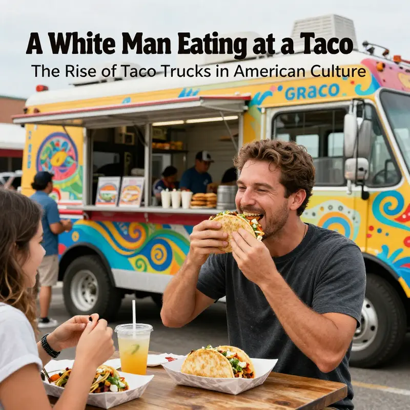 A lively taco truck scene showcasing the cultural melting pot that defines modern American dining.