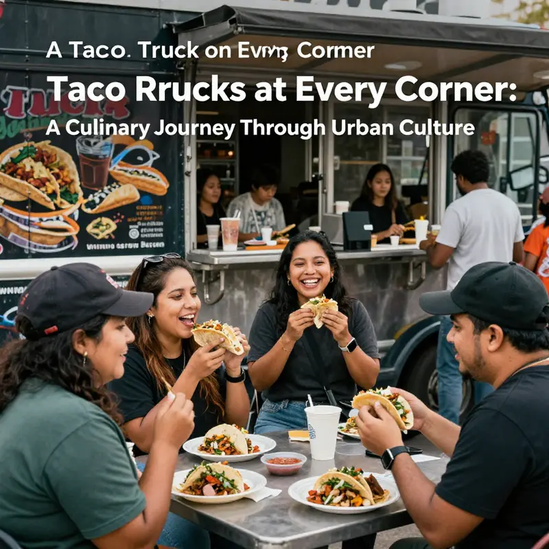 The lively atmosphere of Austin, showcasing the cultural richness brought by taco trucks.