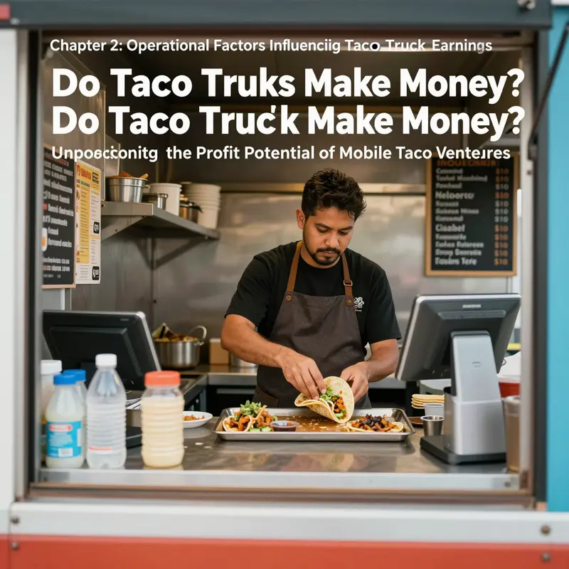 A bustling urban taco truck at night symbolizing profitability growth and financial planning for taco businesses.