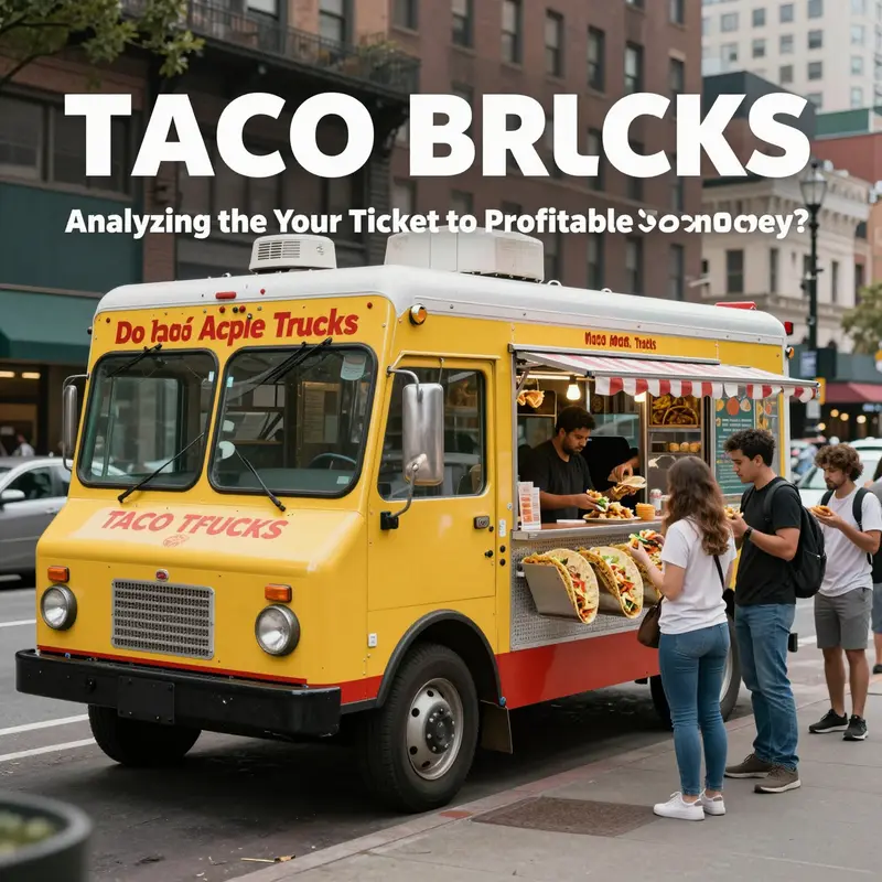 The dynamic of taco trucks in a bustling urban environment, highlighting customer engagement.