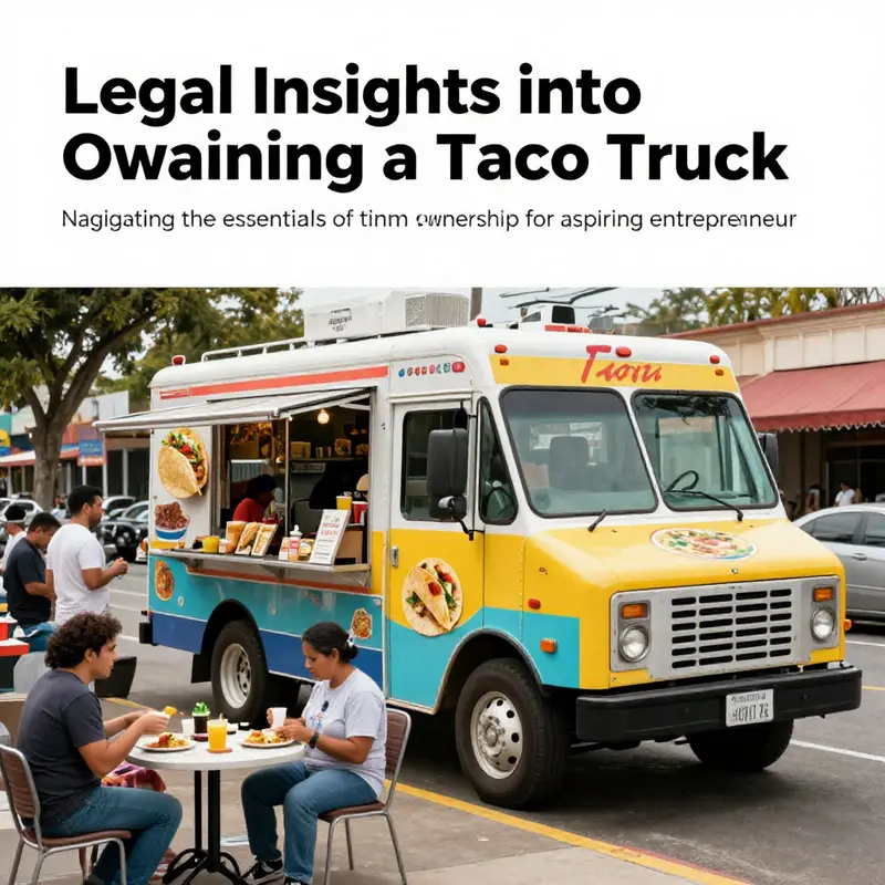 A taco truck bustling with activity and surrounded by happy customers.