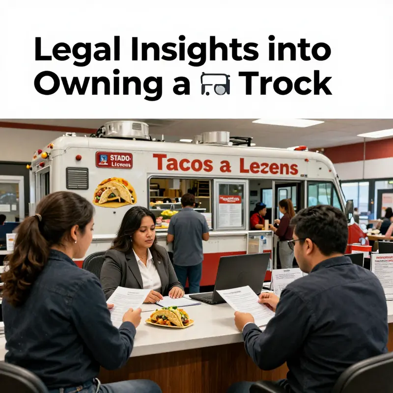 A taco truck legally operating in a city, reflecting the vibrant food culture.