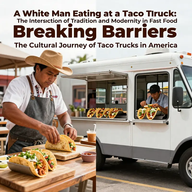 A lively taco truck scene showcasing the cultural melting pot that defines modern American dining.