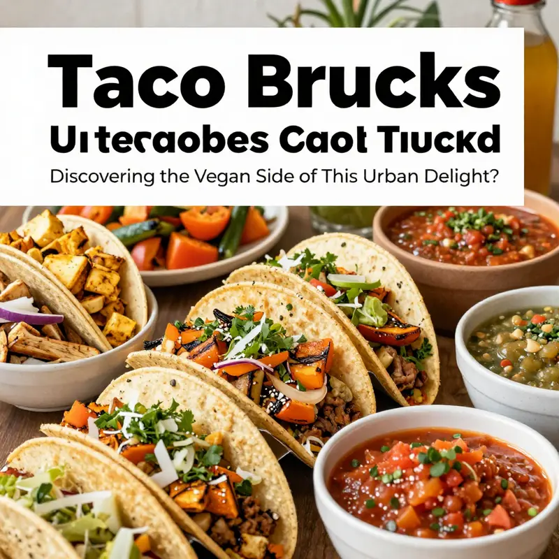 A lively vegan taco truck serving up delicious plant-based tacos to happy urban dwellers.