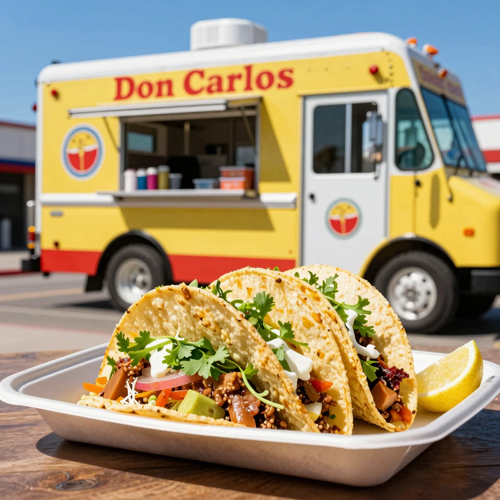Delicious taco and Don Carlos Taco Truck