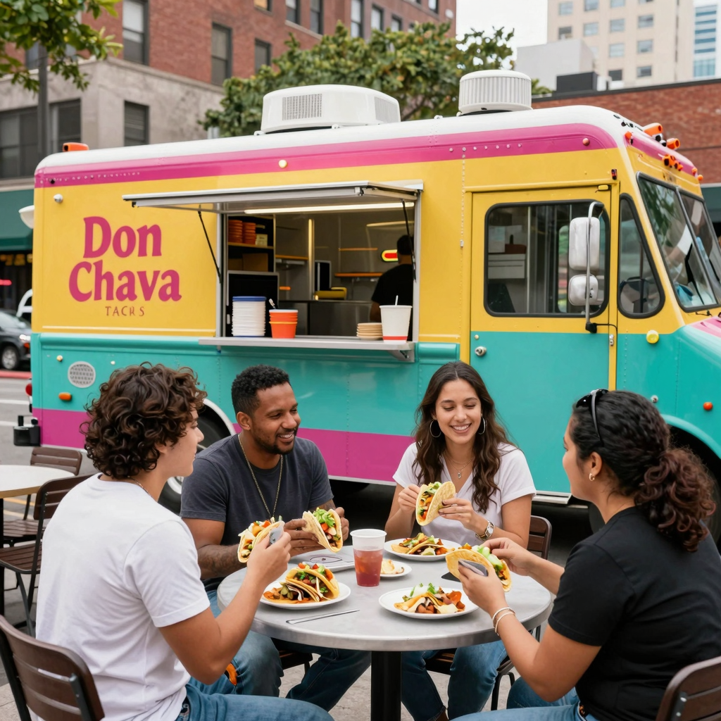 Don Chava Taco Truck Scene