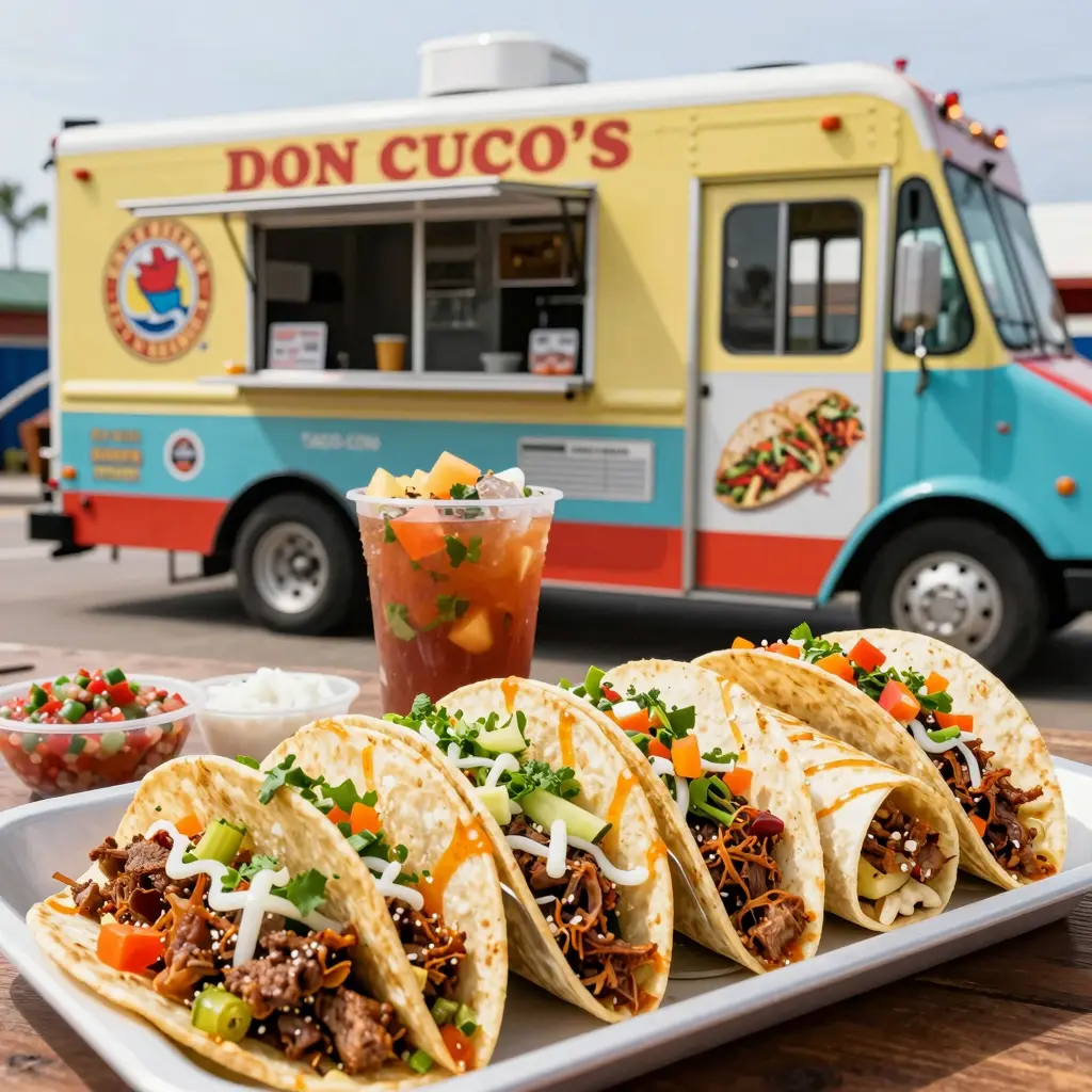 Delicious selection from Don Cuco's Taco Truck