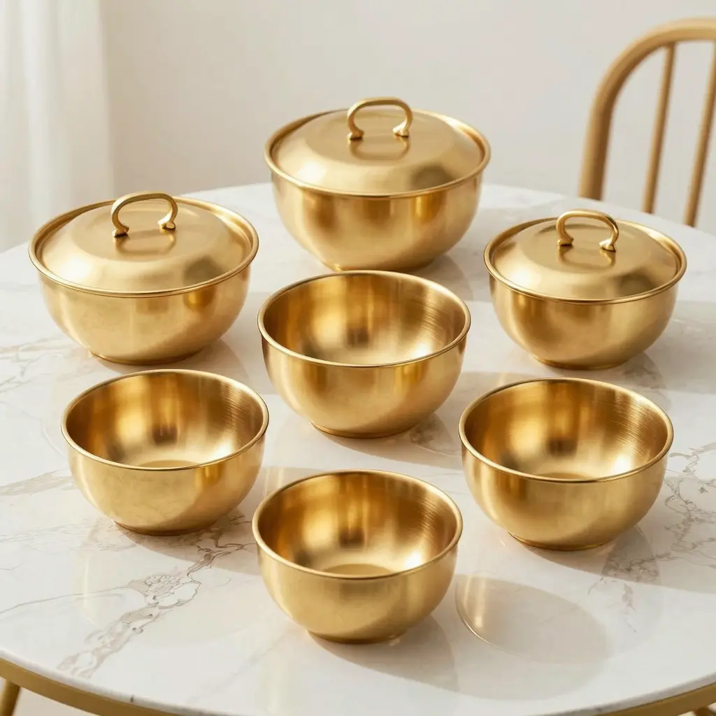 Gold Disposable Soup Bowls