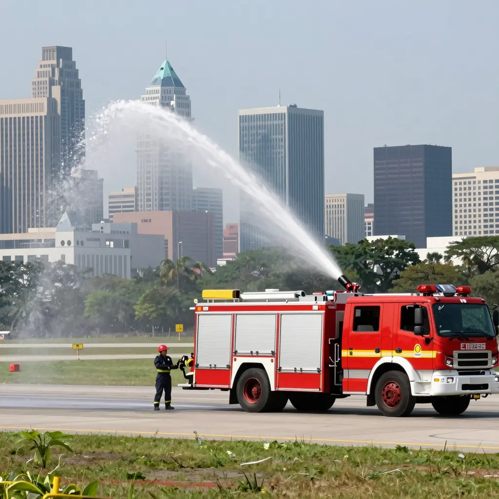 Airport Fire Truck in Action